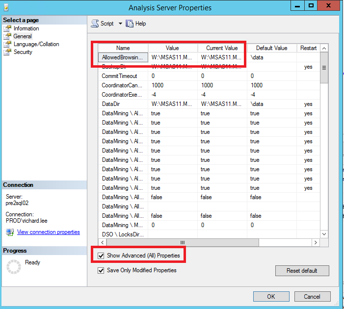 Ssas Server Properties Allowedbrowsingfolders Bzzzt