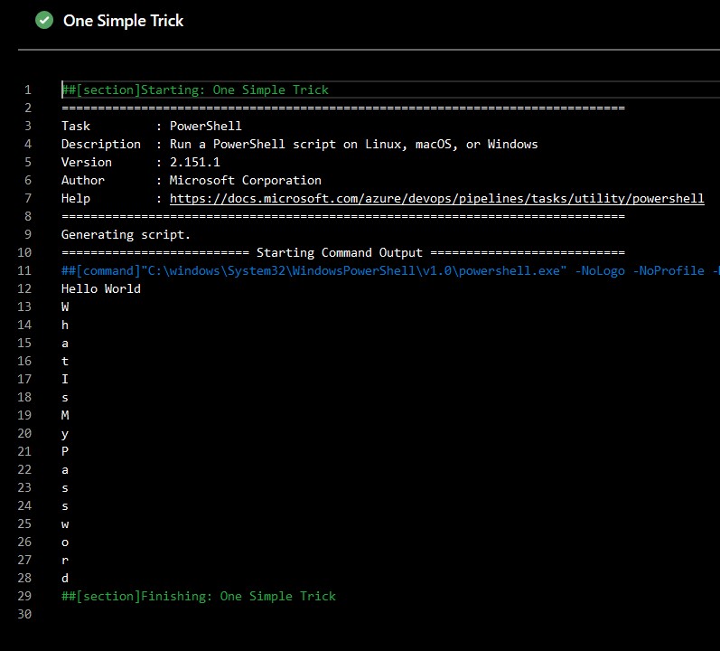 exposed_password in build output